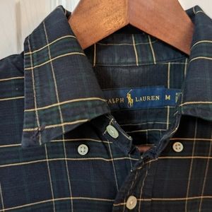 Polo Ralph Lauren Navy, Green, & Yellow Plaid Oxford